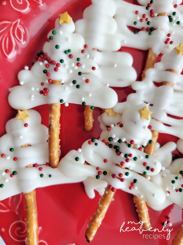 Christmas Tree Pretzel Sticks