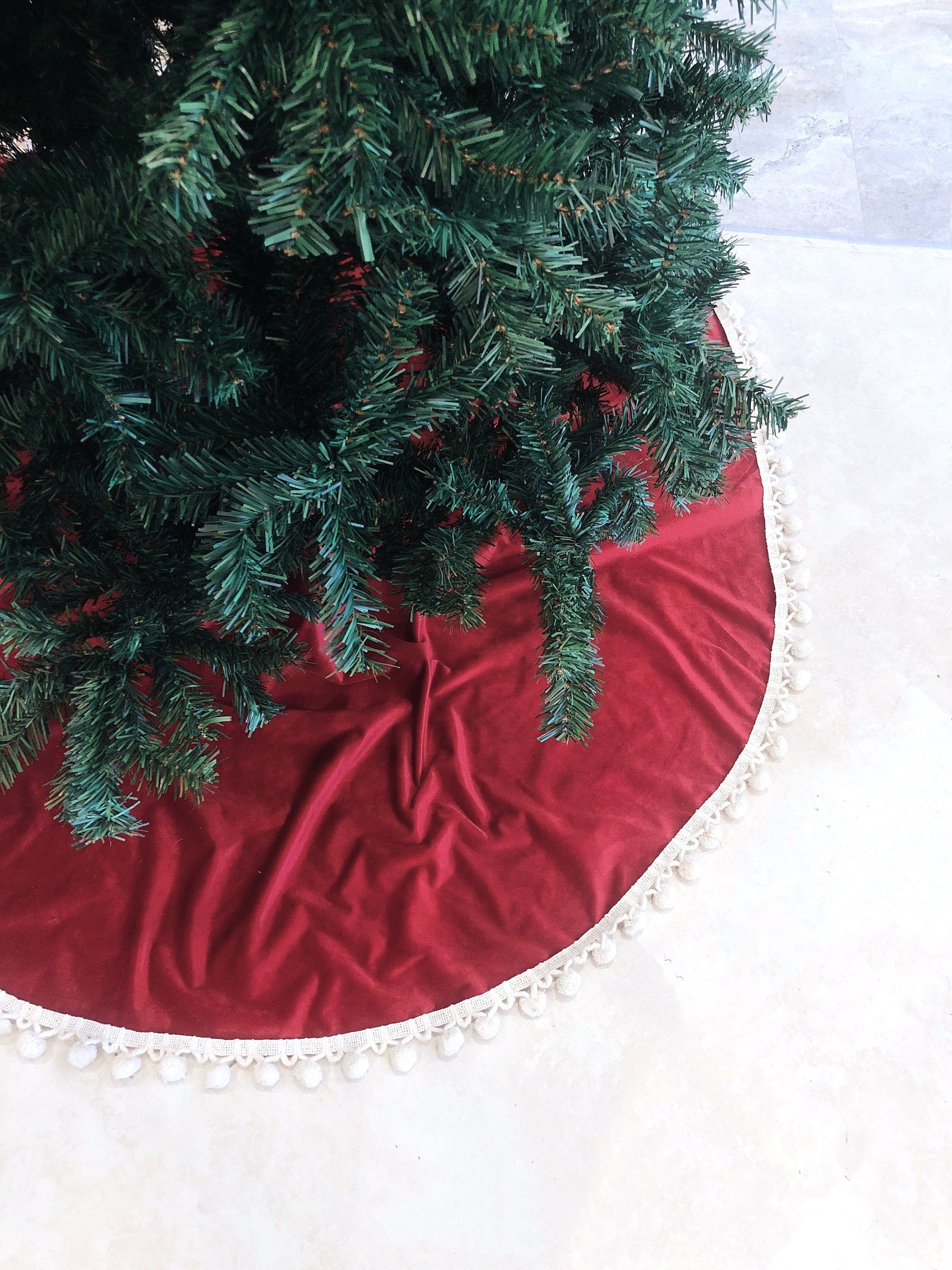 Red Velvet Christmas Tree Skirt