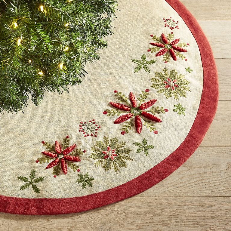 Rustic Burlap Christmas Tree Skirt