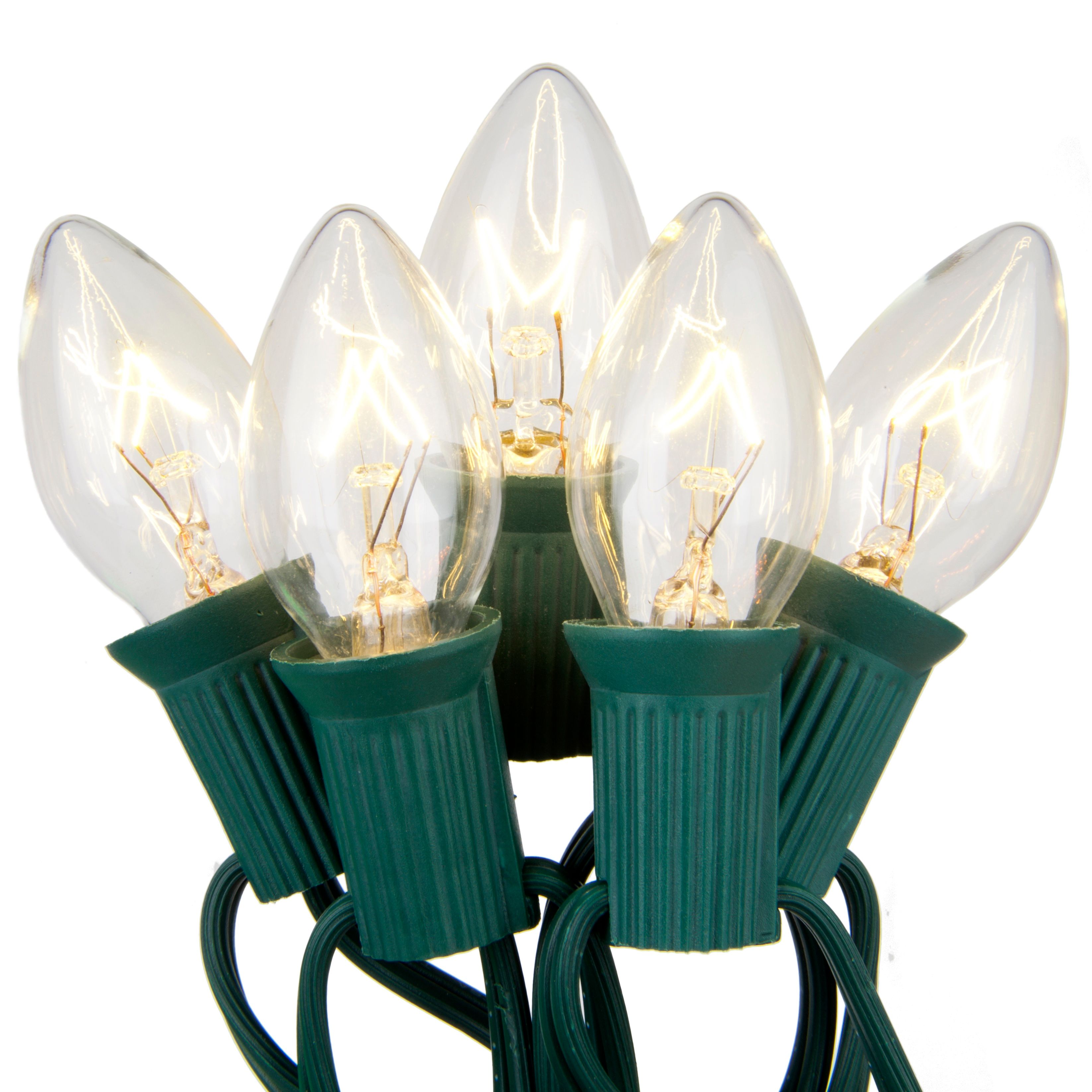 Clear Christmas bulbs