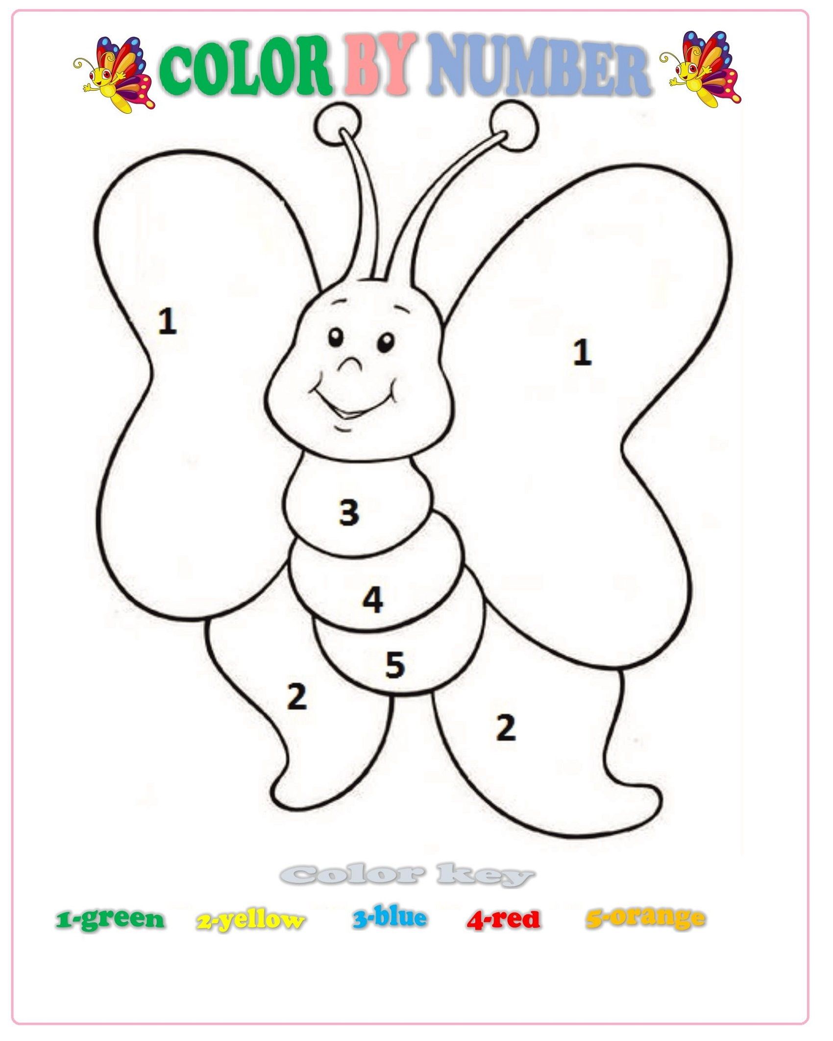 Color By Number Printables For Kids