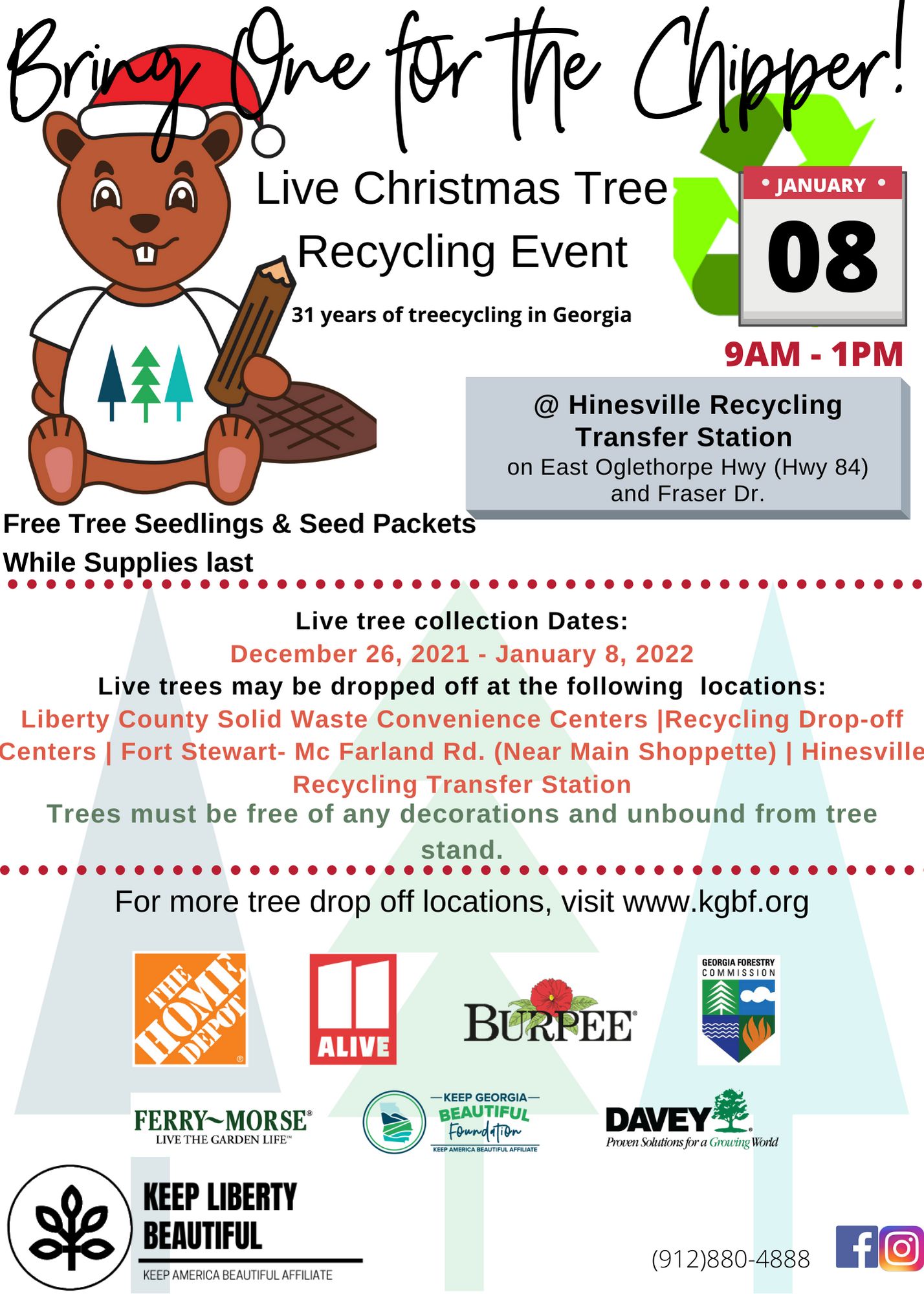 Community Christmas Tree Recycling Events