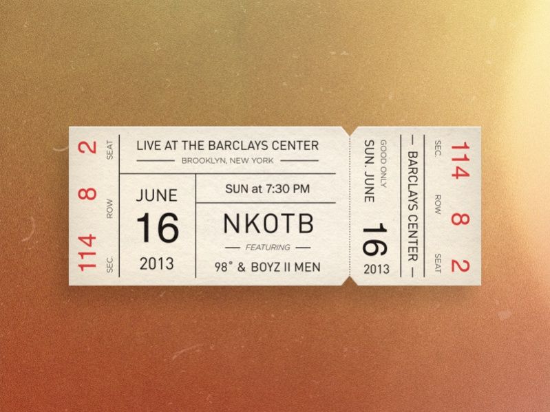 Concert Tickets for Men