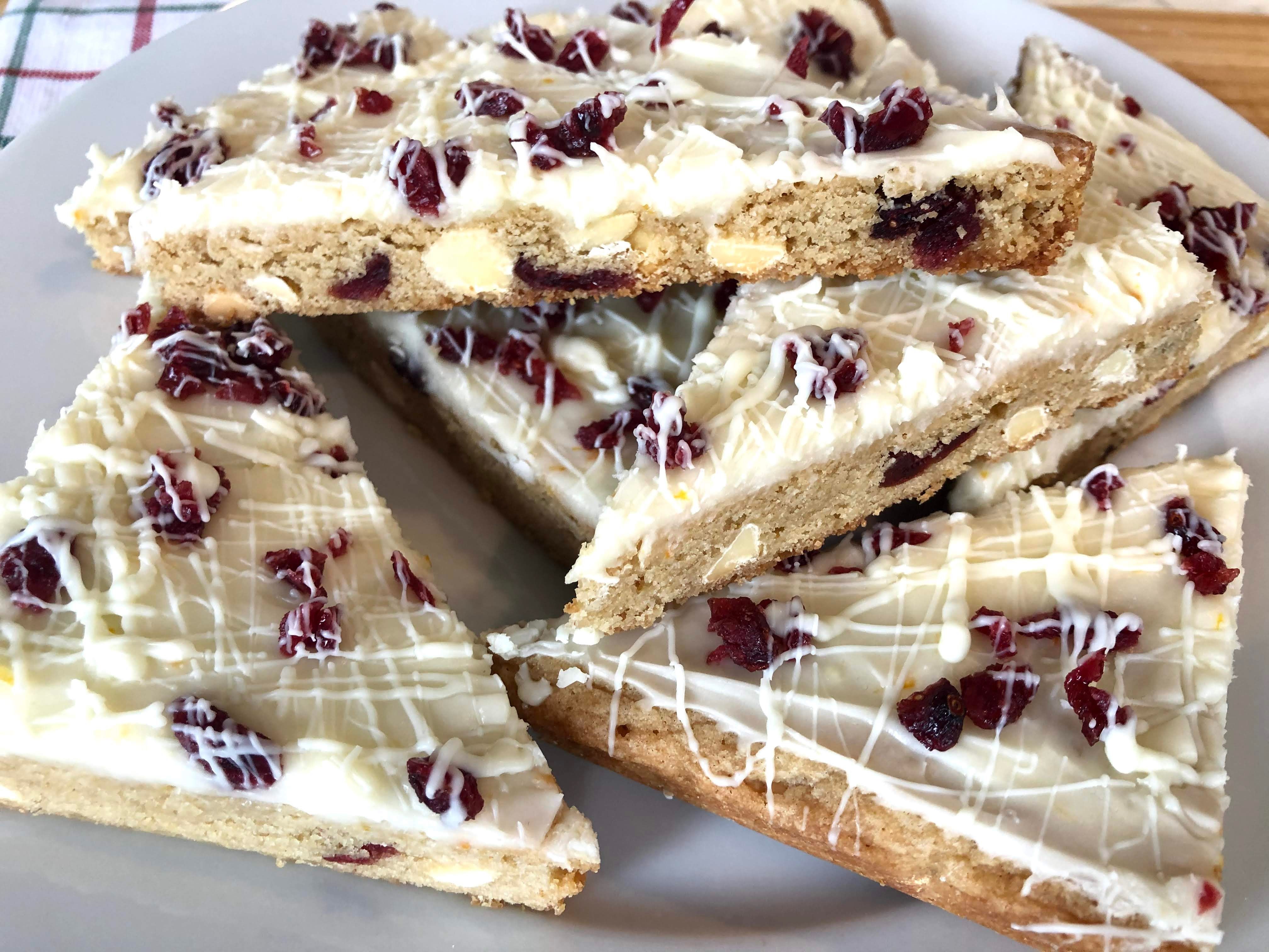 Cranberry Orange Bliss Bars