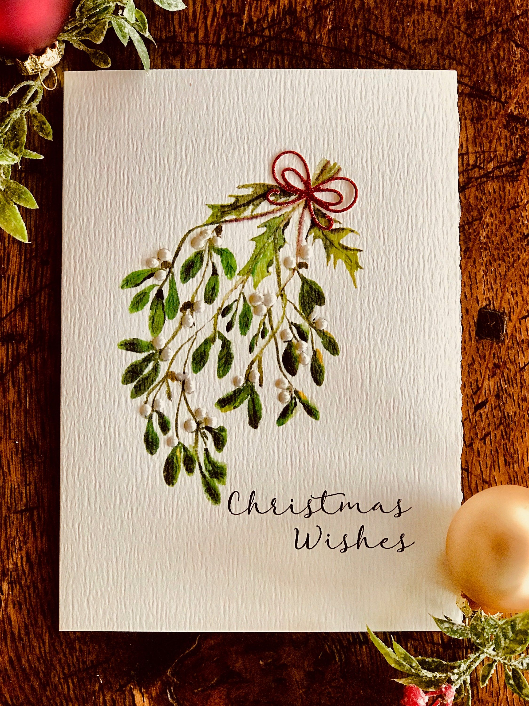 Custom Watercolor Christmas Card