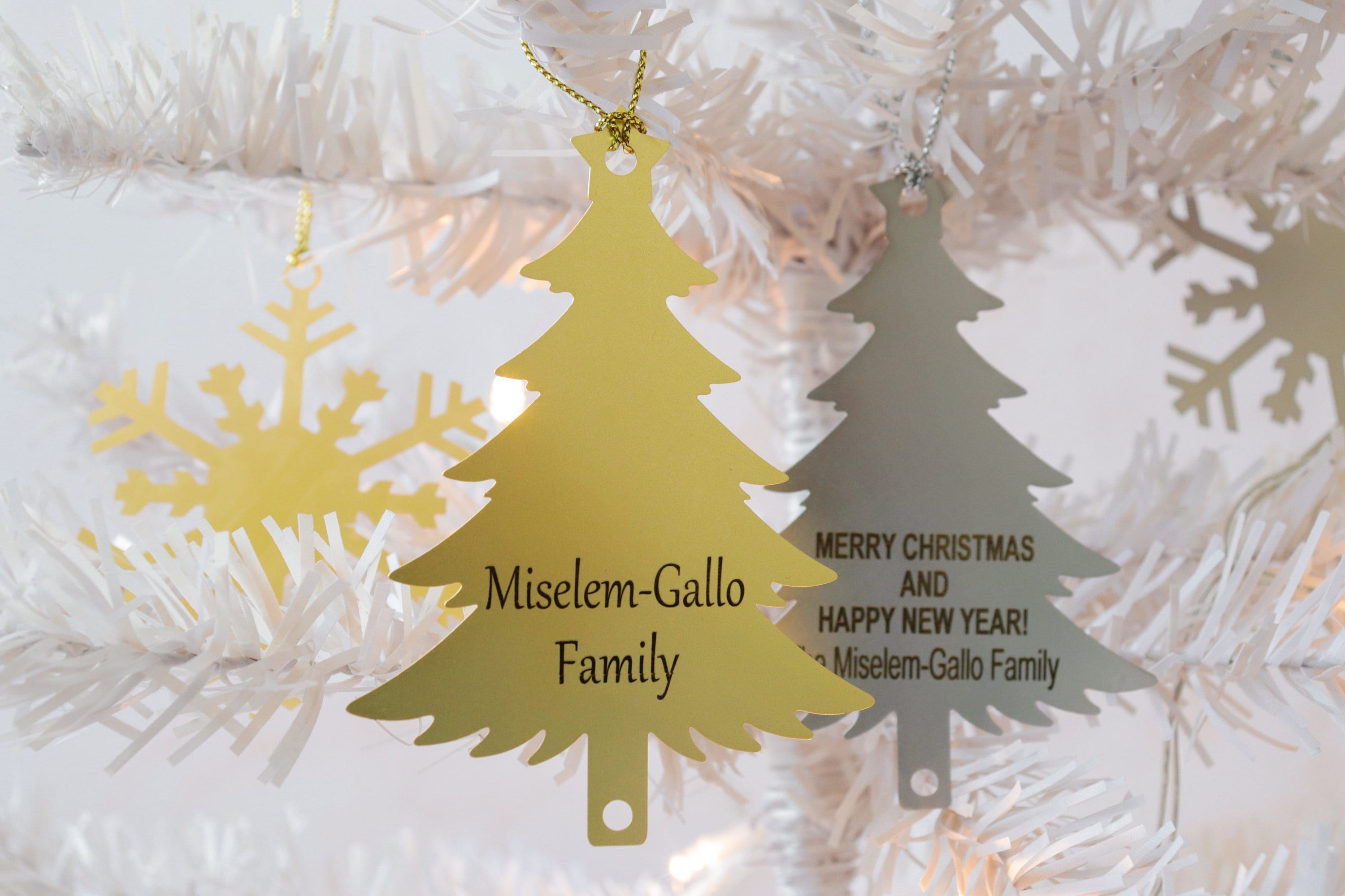 customizable metal christmas tree ornaments