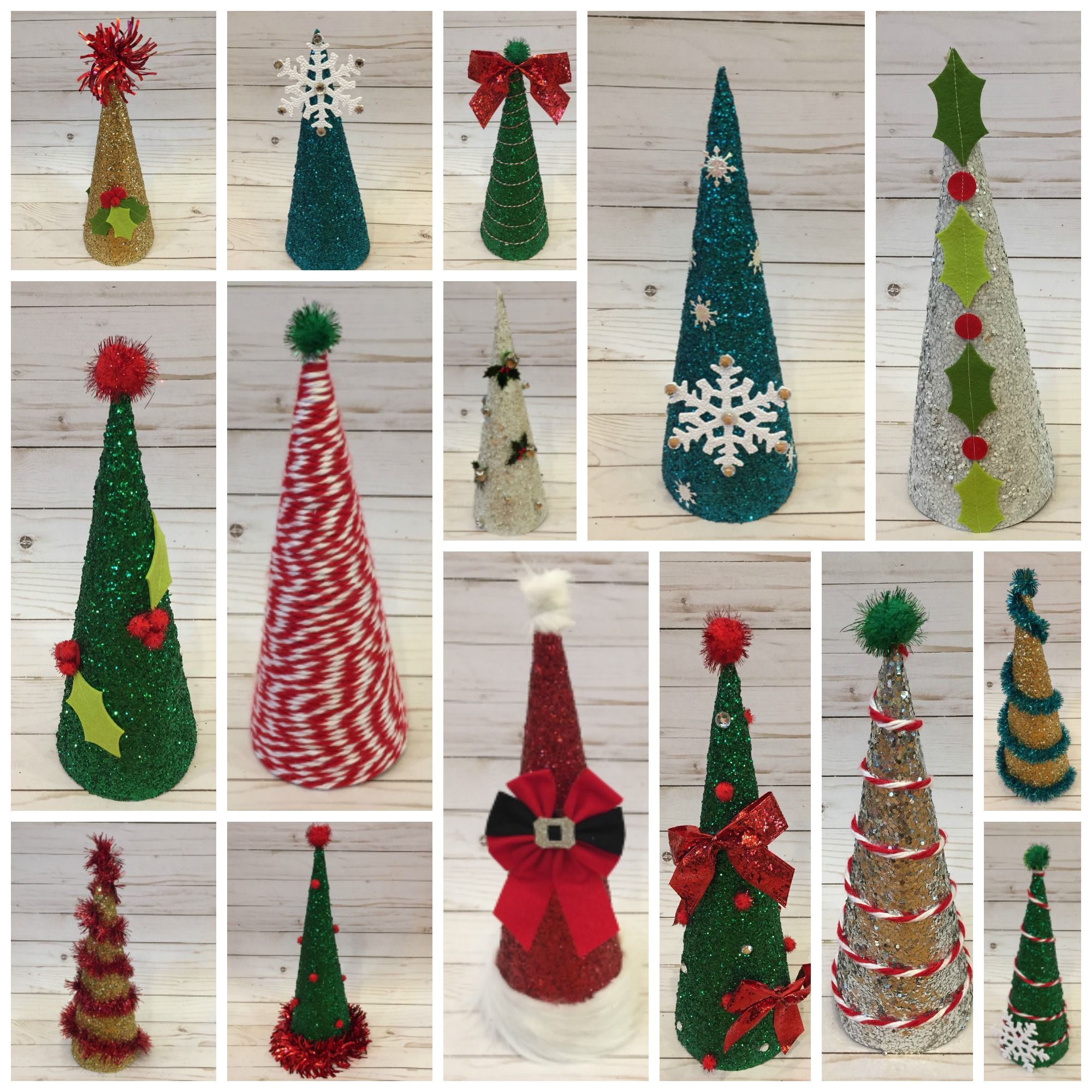 Decorated Christmas Tree Cones