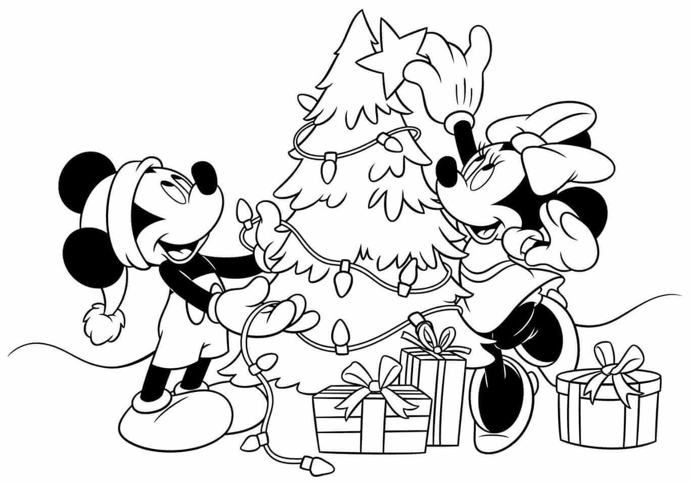 Disney Christmas Coloring Pages Free Printable Fun