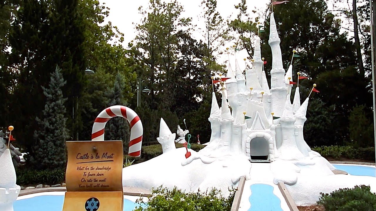 Disney's Winter Summerland Miniature Golf Course's Holiday Decorations