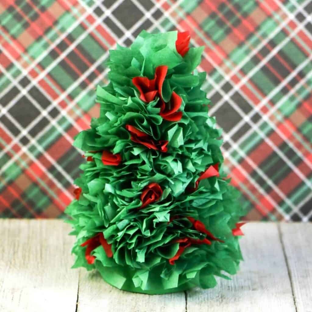 DIY Tissue Paper Christmas Tree