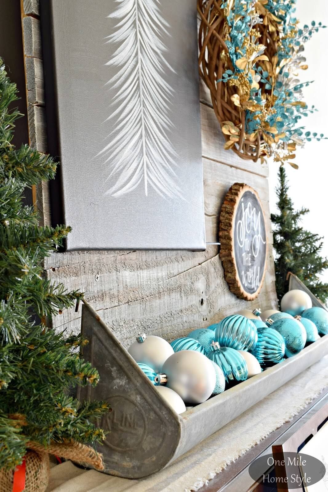 DIY Winter Sky Blue Ornaments