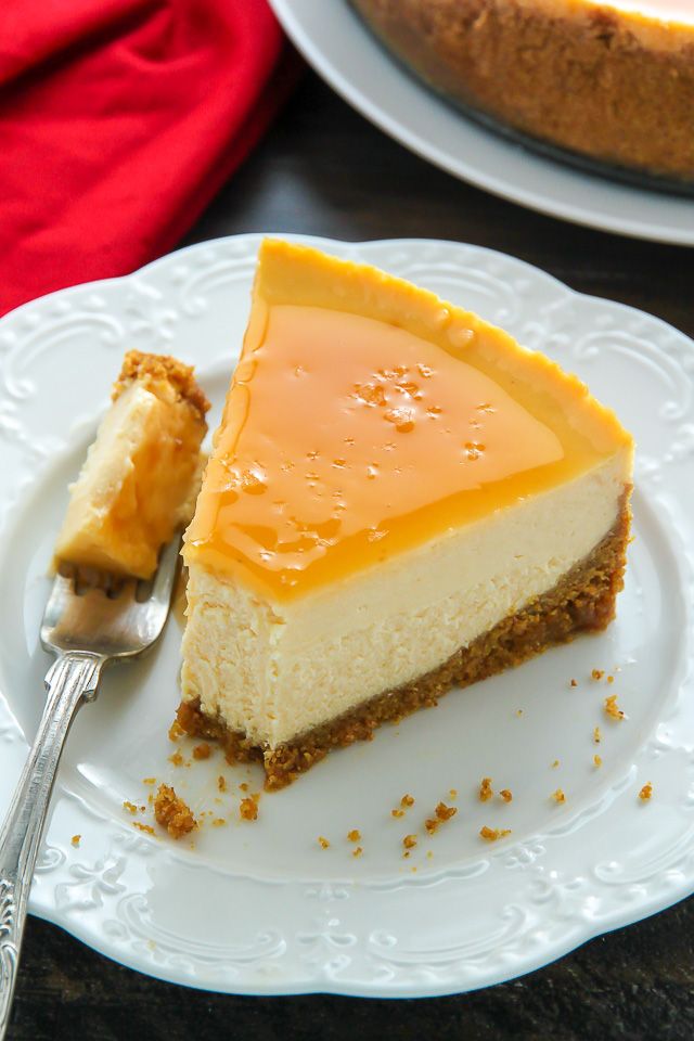 Eggnog Cheesecake with Caramel Sauce