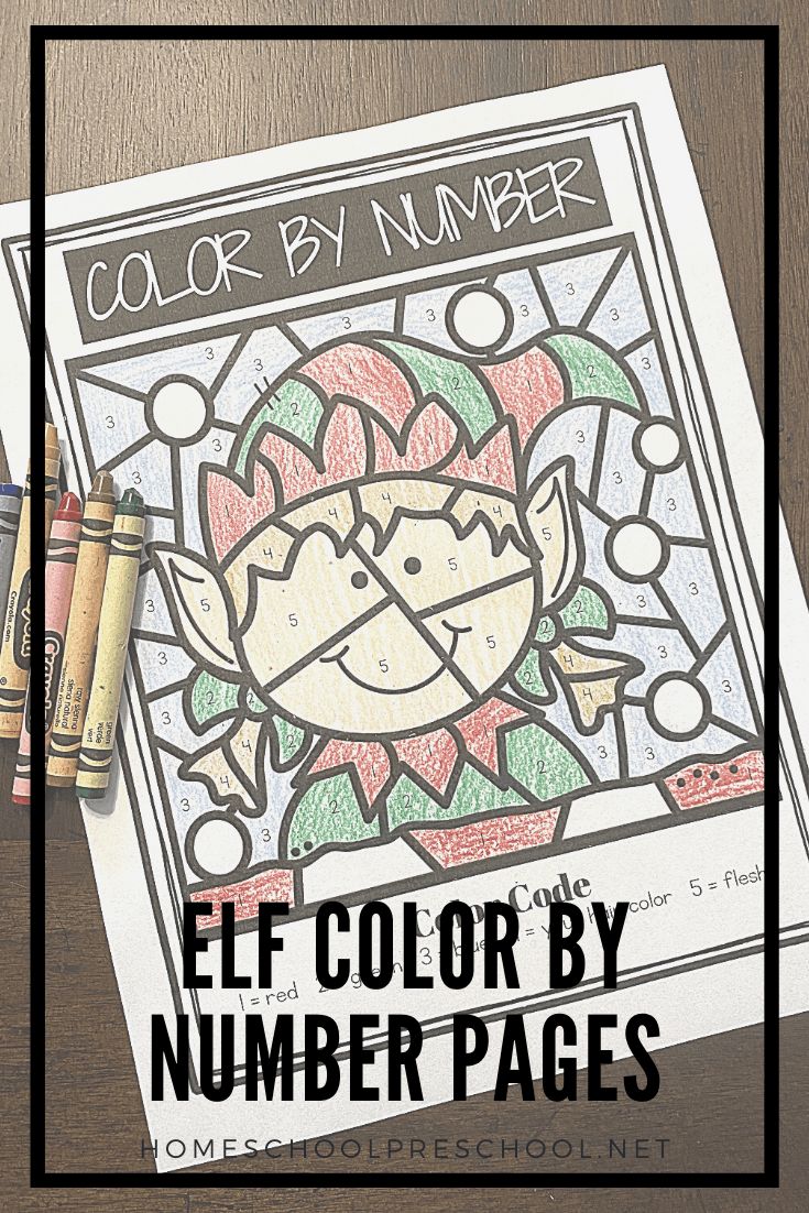 Elf Color By Number