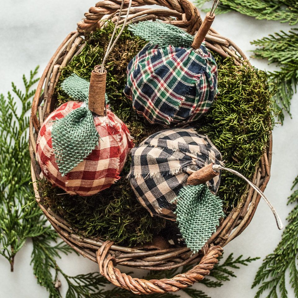 Fabric Wrapped Ornaments