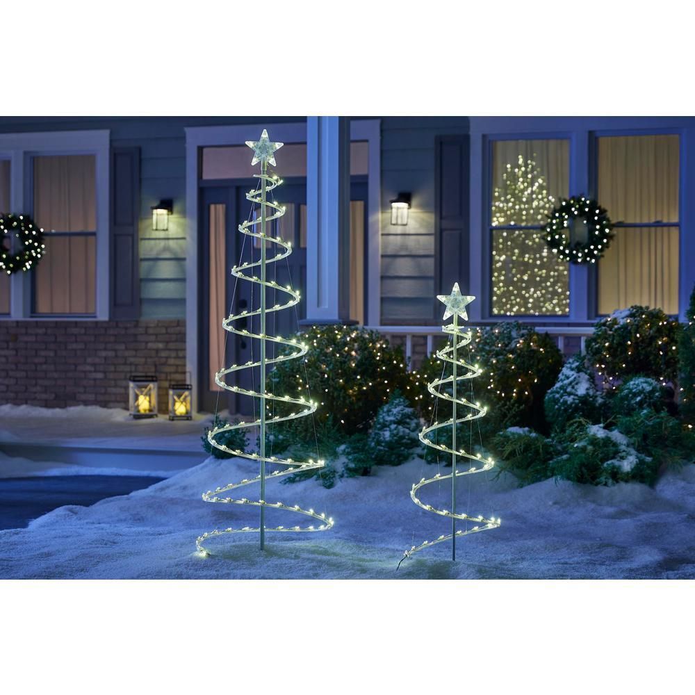 Fairy Light Spiral Christmas Tree