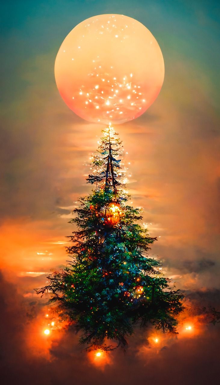 Fantasy Christmas Tree Illustration