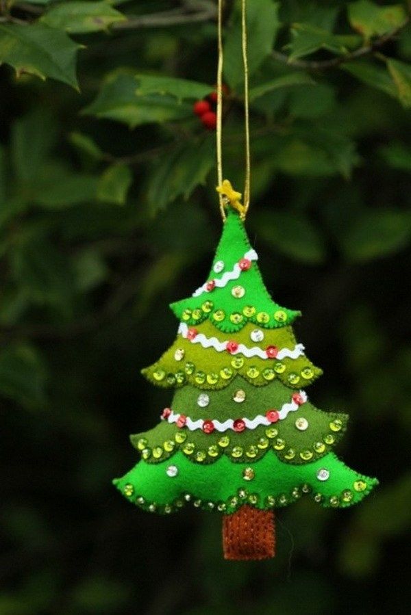 Felt Christmas tree decoration ideas