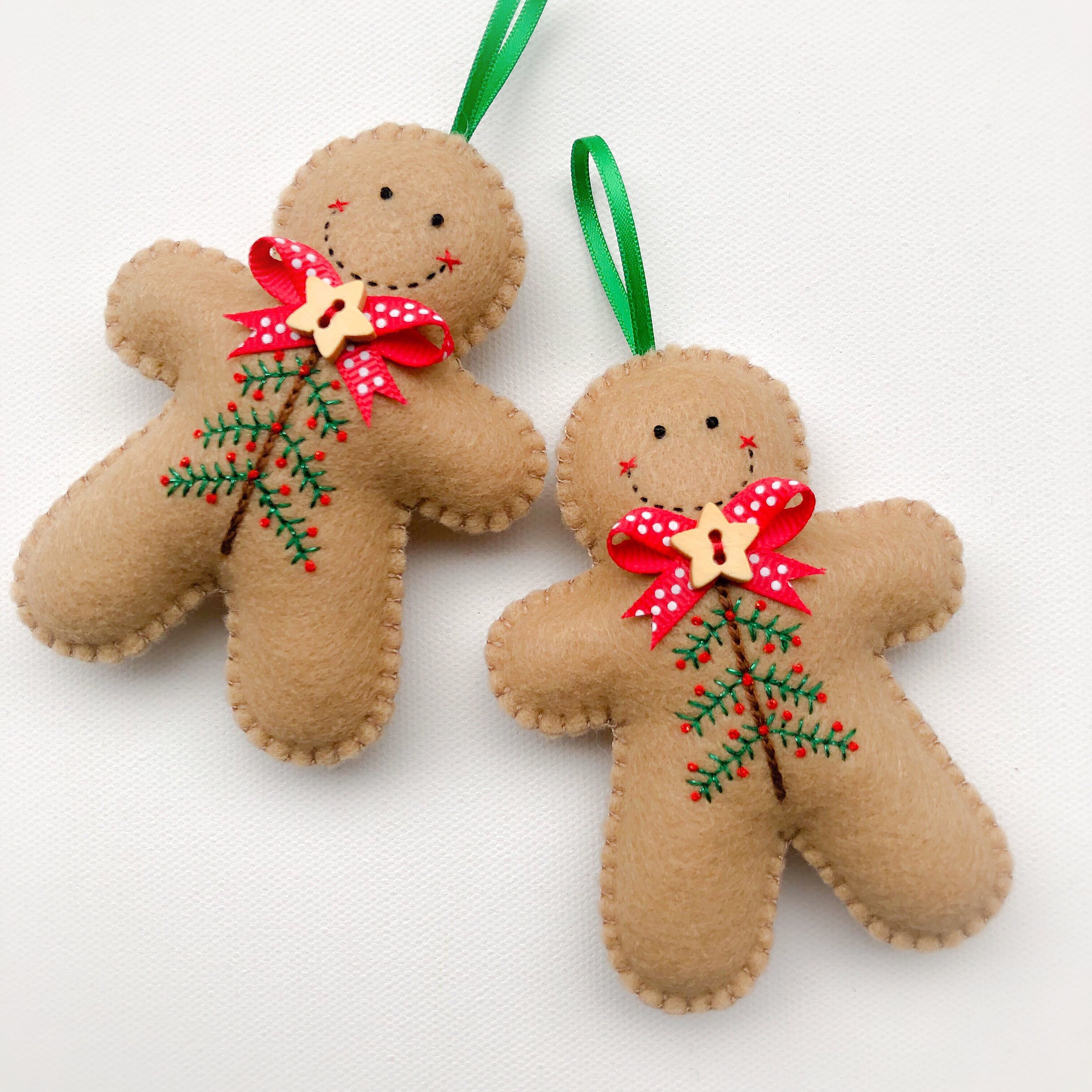 Felt Gingerbread Man Ornaments