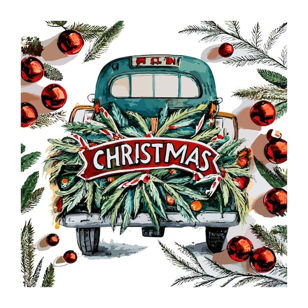 Festive Christmas Truck Design