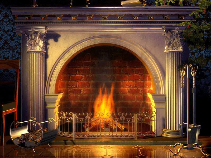 Warm and Cozy Fireplace GIF