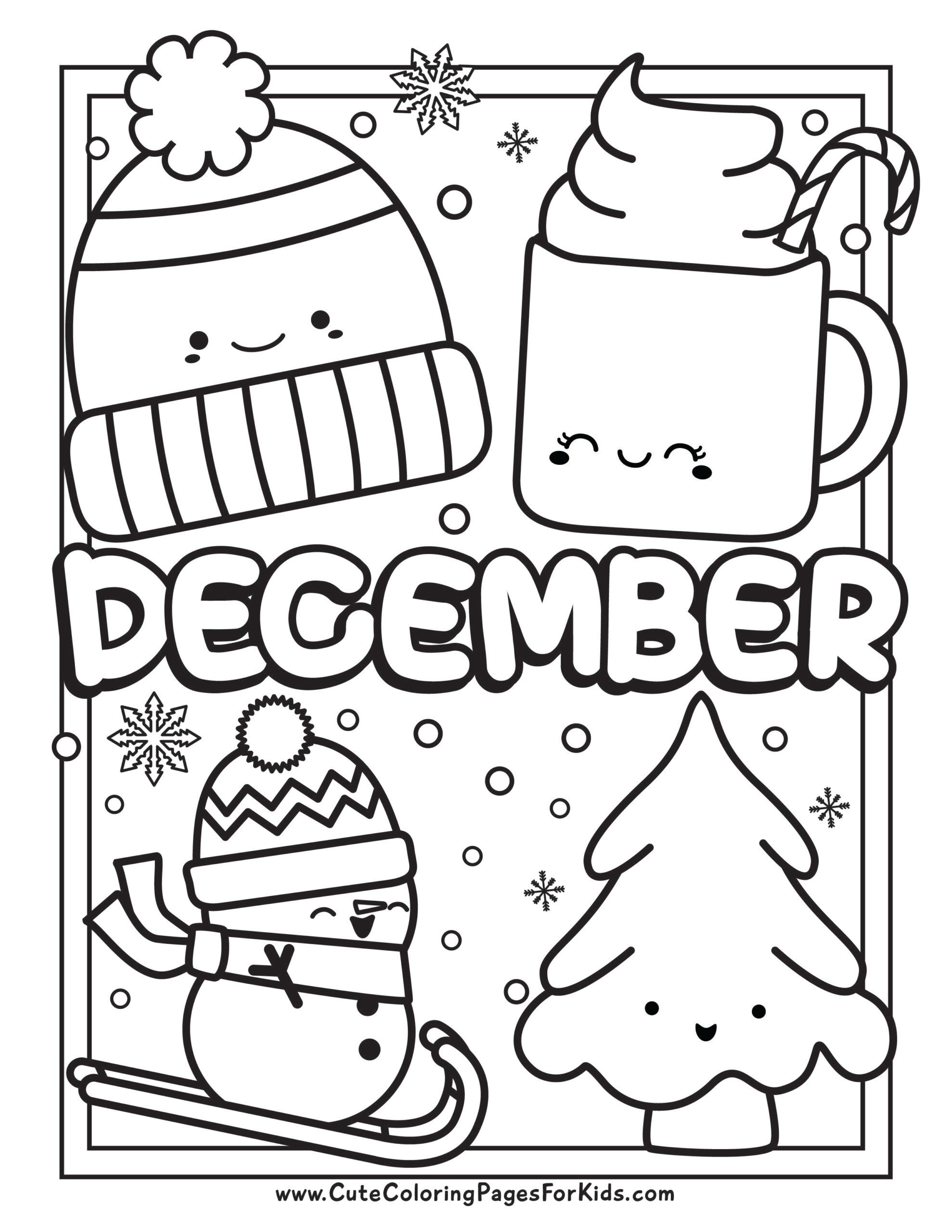 Free December coloring pages