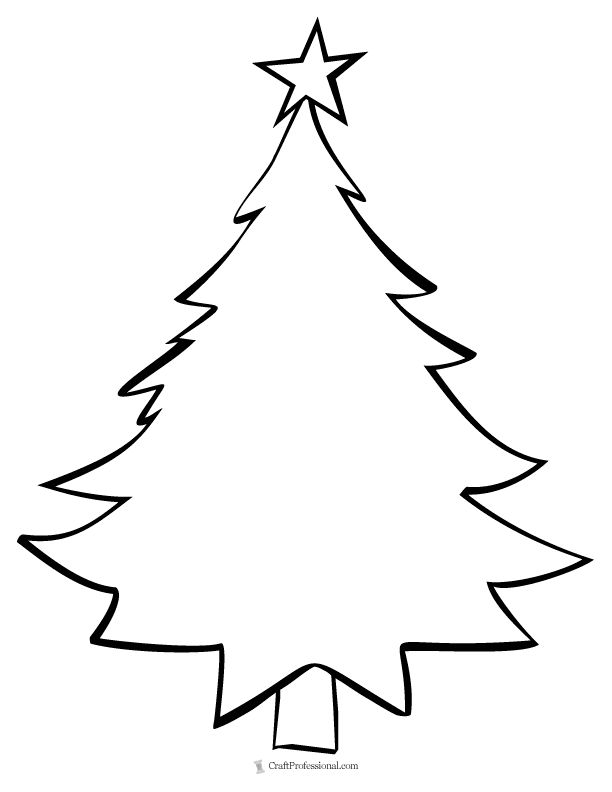 Free Printable Blank Christmas Tree Coloring Page