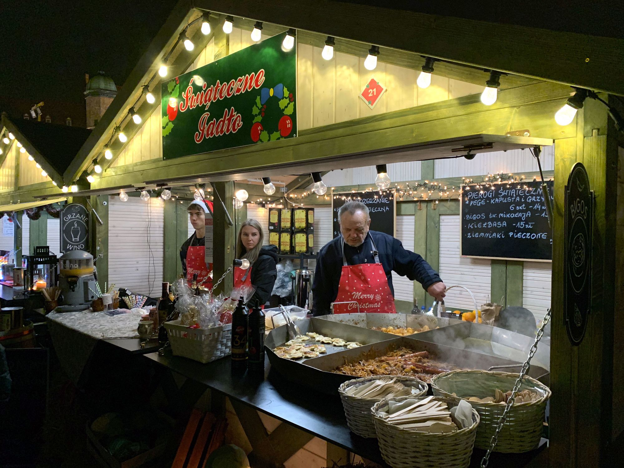 Gdansk Christmas Market Food Stalls