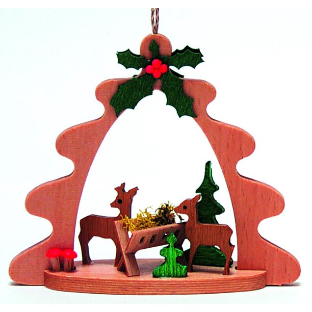 German Christmas Tree Wooden Ornaments Animals