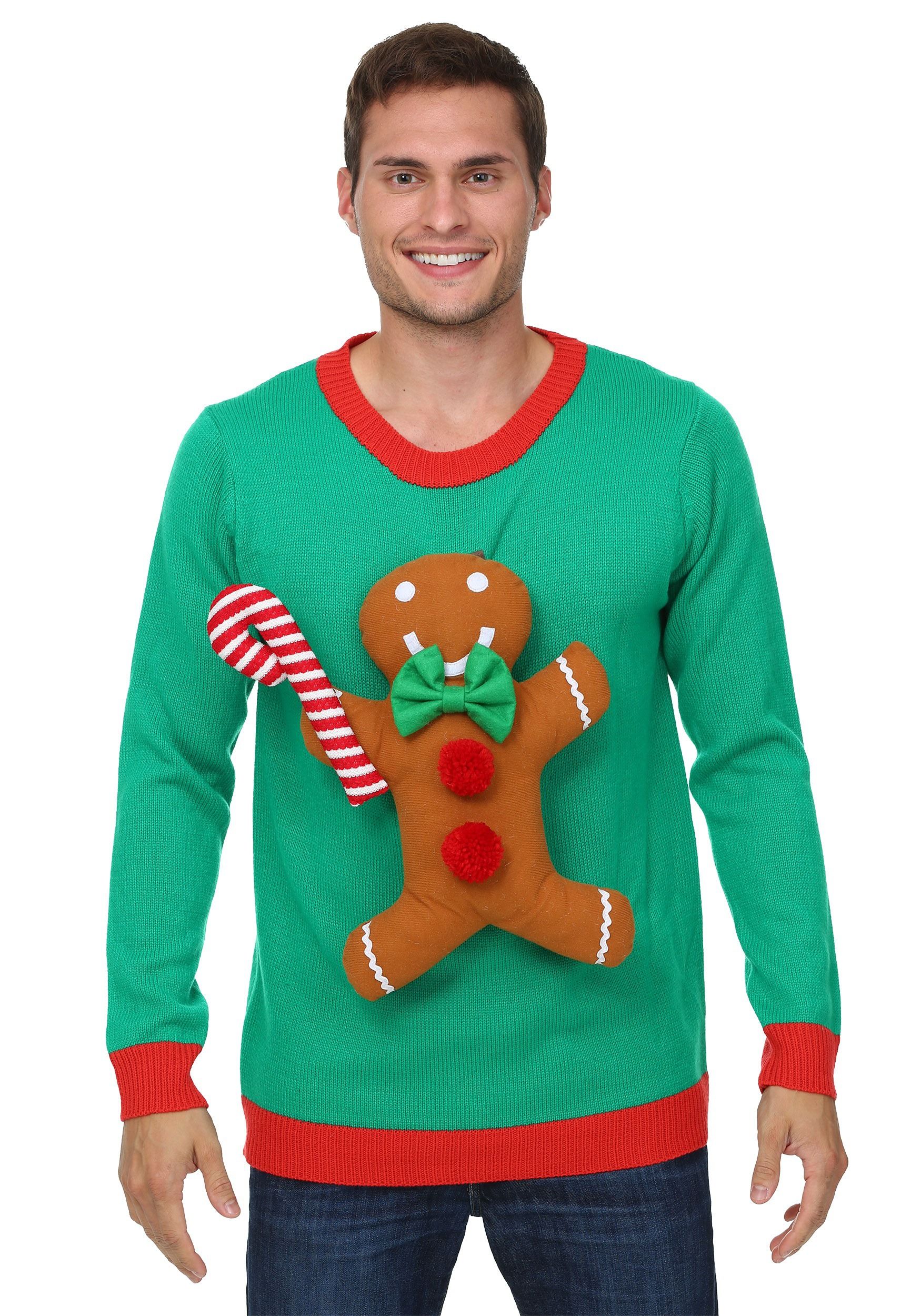 Gingerbread man ugly Christmas sweater