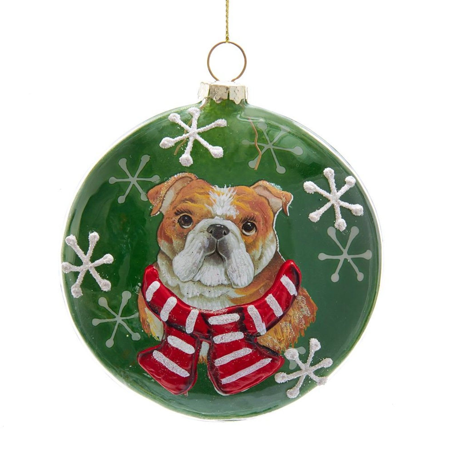 Glass Bulldog Ornament