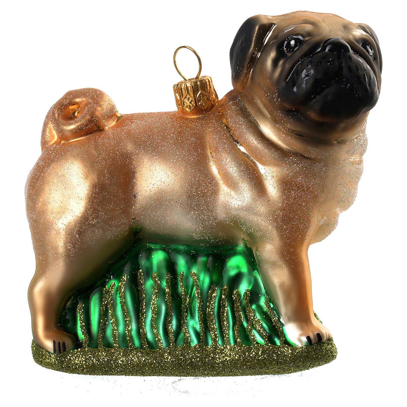 Glass Pug Ornament