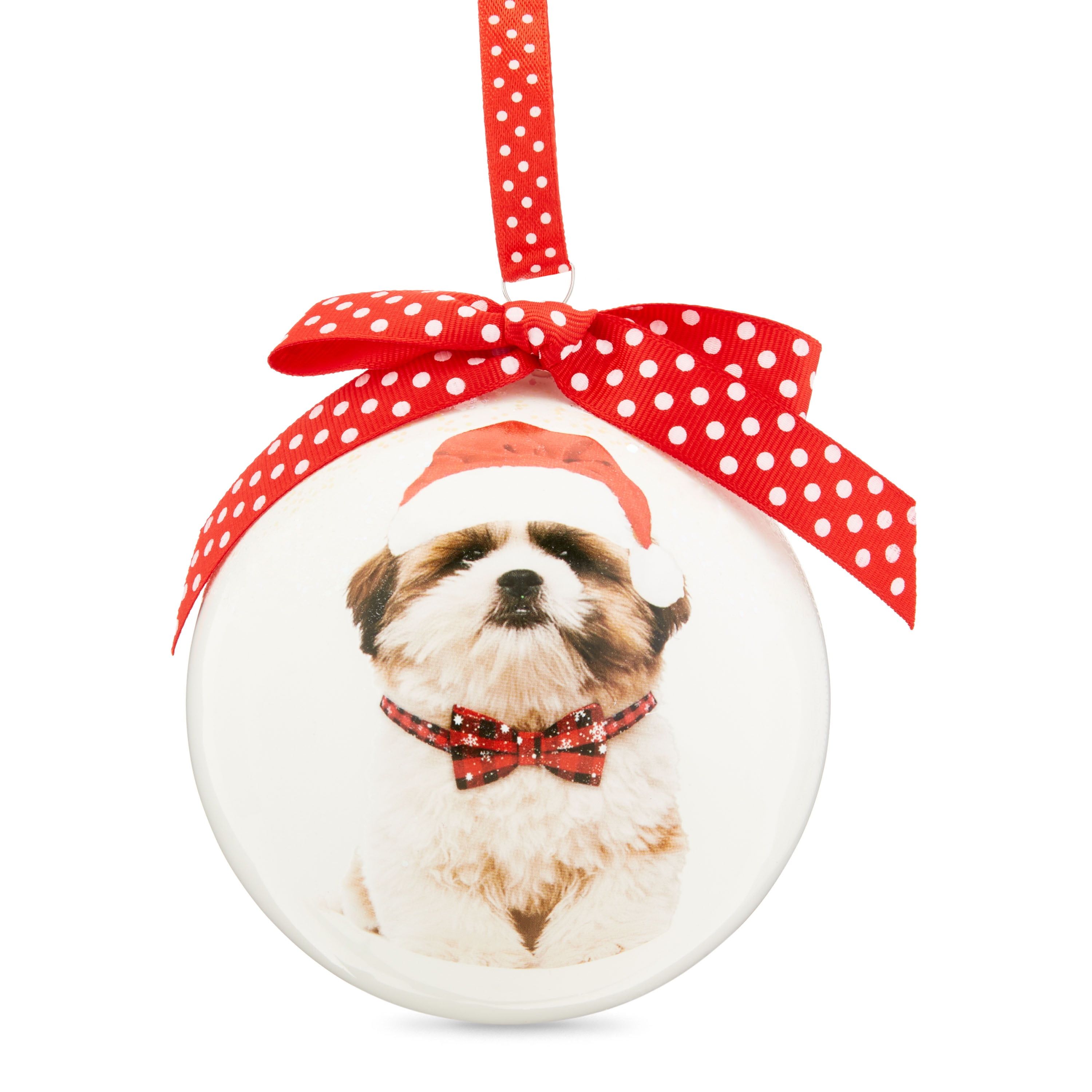 Glass Shih Tzu Ornament