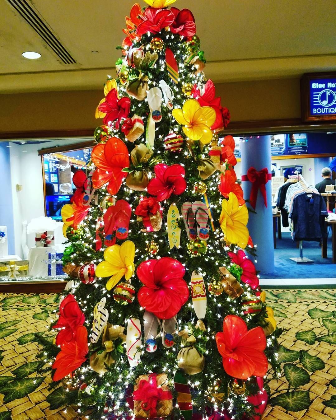 Hibiscus and Plumeria Christmas Tree Decorations