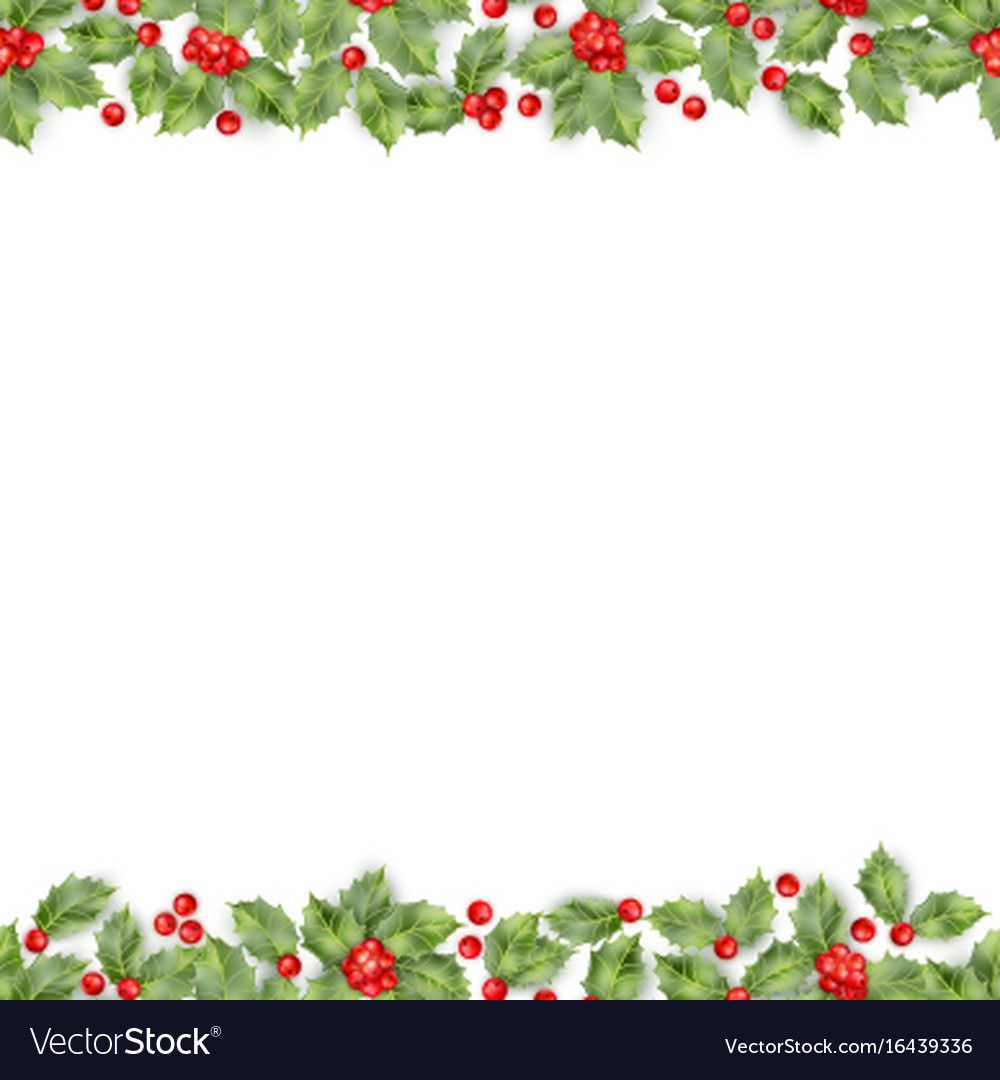 Holly Berry Christmas Border