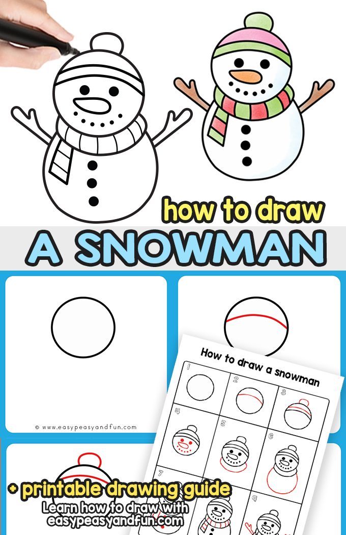 How to draw a snowman