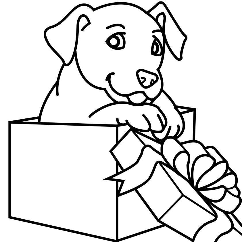 Labrador Christmas Coloring Pages