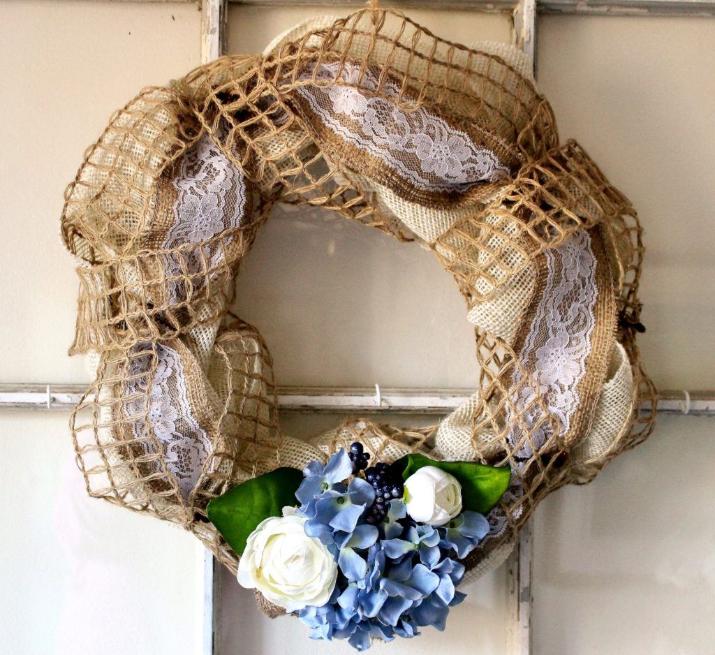 Lace and Burlap Wreath