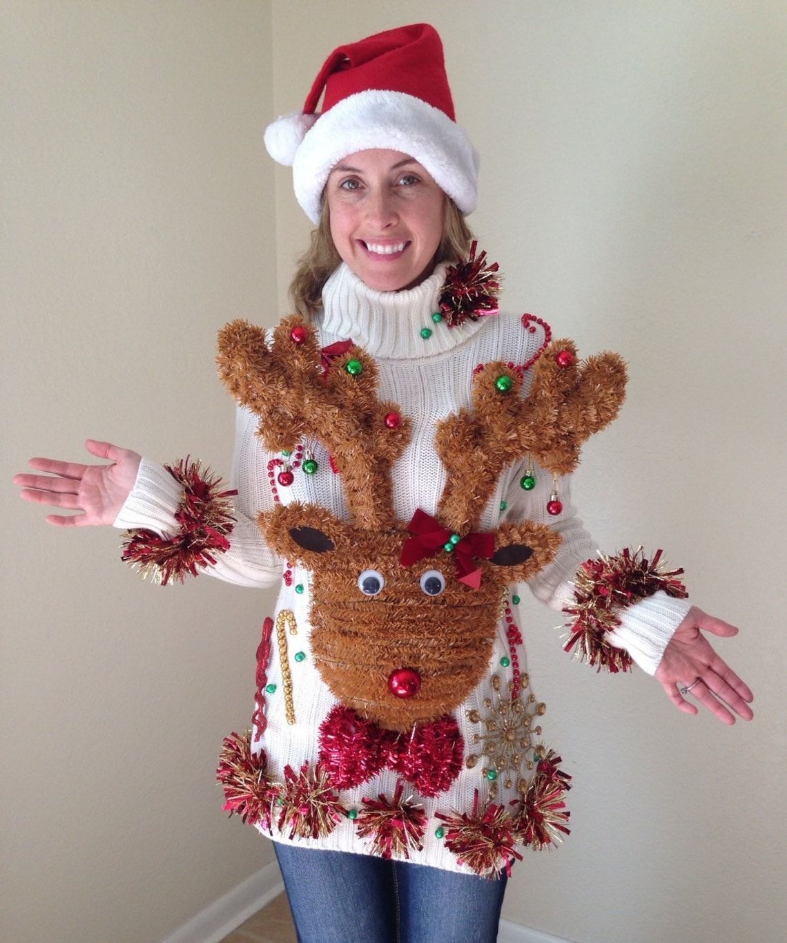 Light-up ugly Christmas sweater