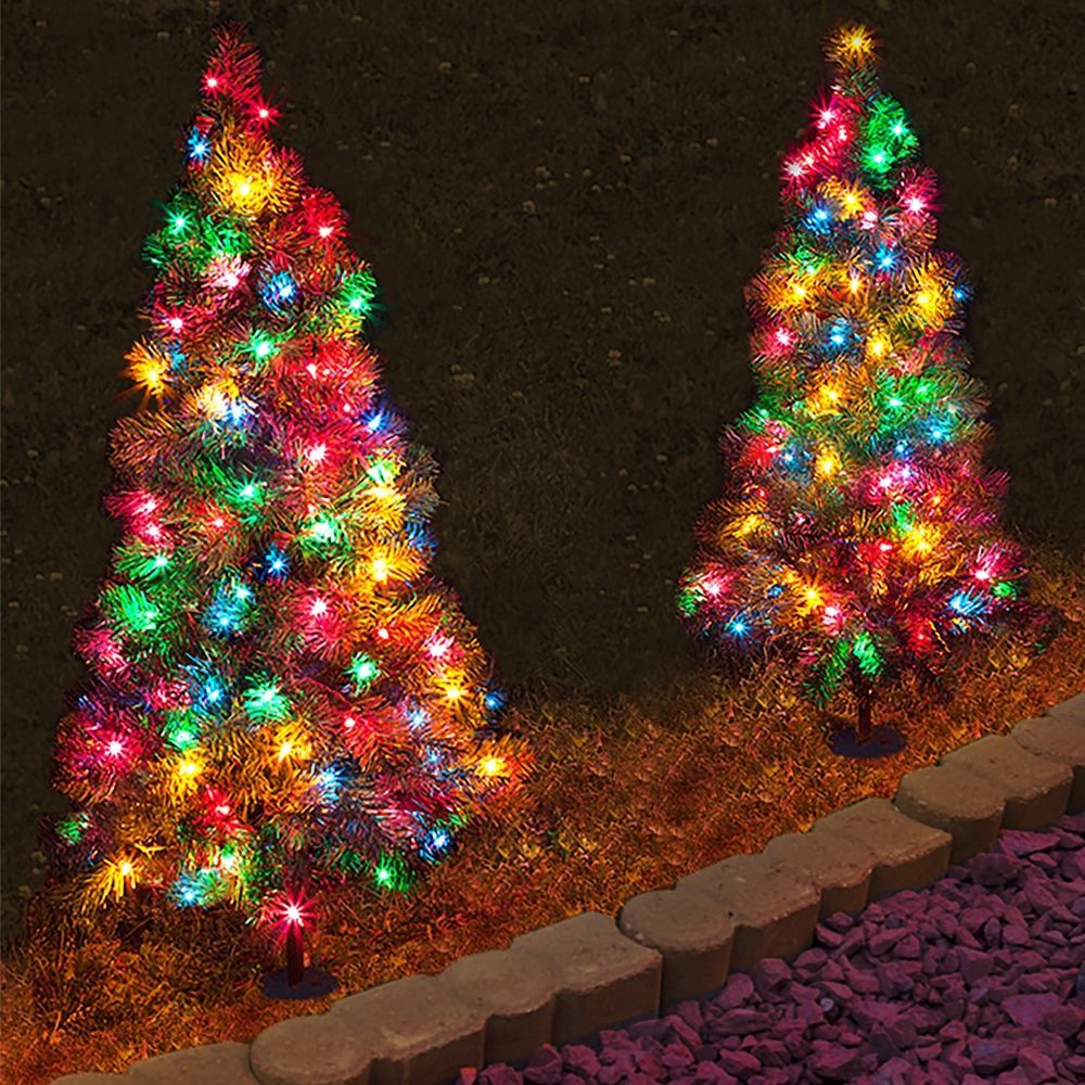 Lighted Christmas Tree Pathway