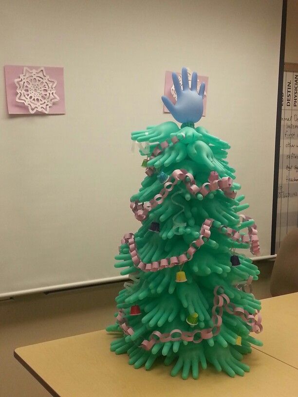 Lit Glove Christmas Tree