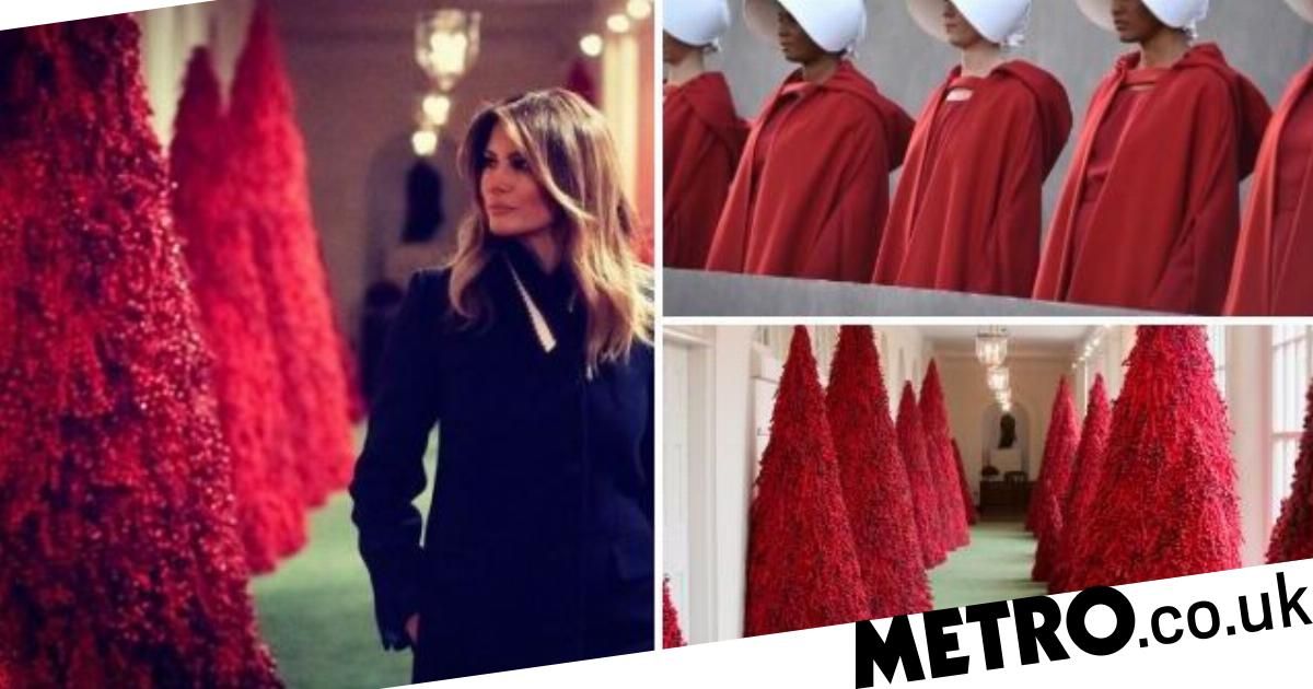 Melanias Red Christmas Tree Sparks Handmaids Tale Comparisons