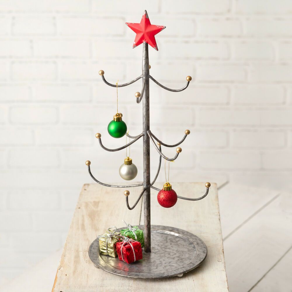 Mini Metal Christmas Tree Decorating Ideas