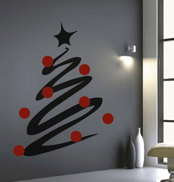 Modern Christmas Tree Decal