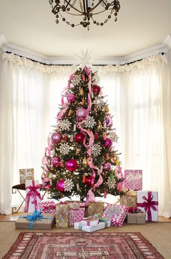 Modern Pink Christmas Tree