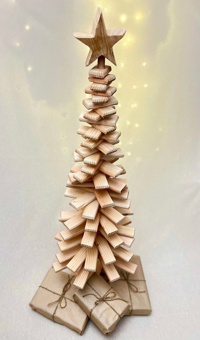 Modern Rustic Wooden Christmas Tree Pattern