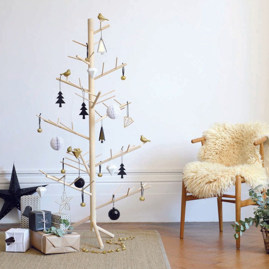 Modern wood Christmas tree