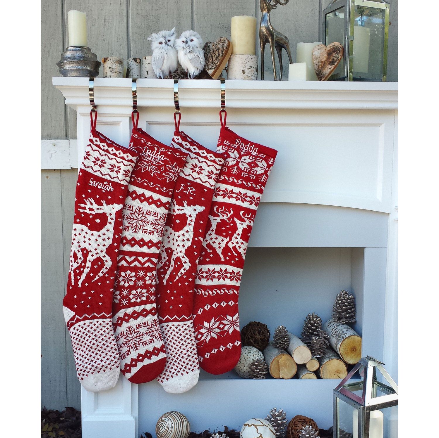 Nordic Winter Christmas Stockings