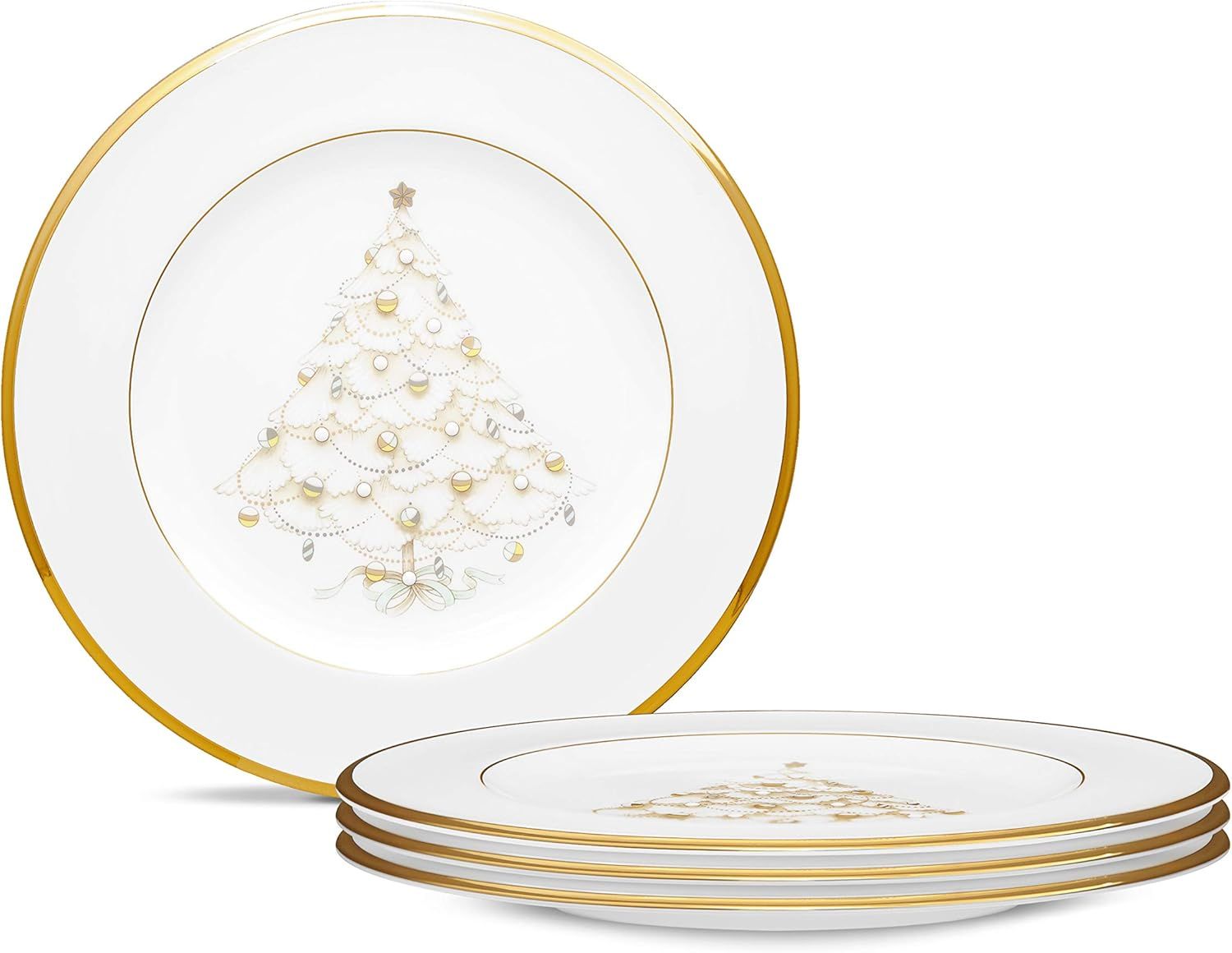 Noritake Palace Christmas Gold Accent Plates For Holiday Cheer