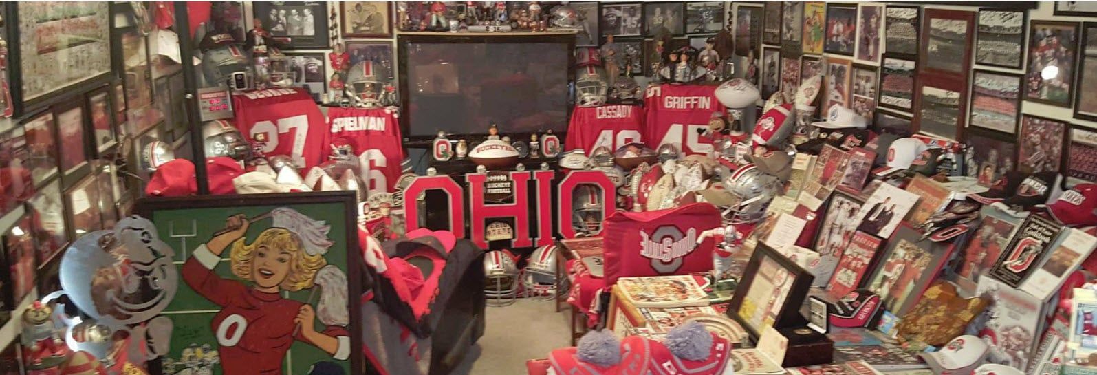 Ohio State Memorabilia Display