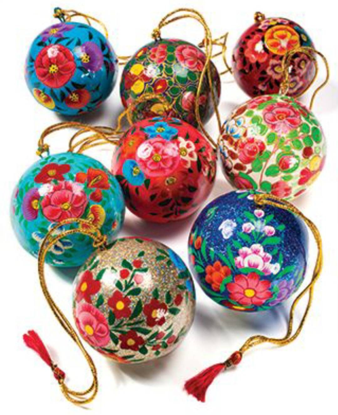 Paper Mache Christmas Tree Decoration Balls